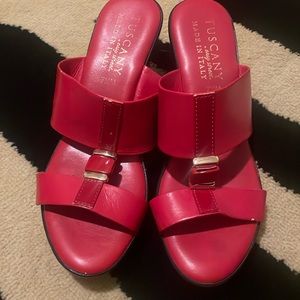 Red Italian sandals